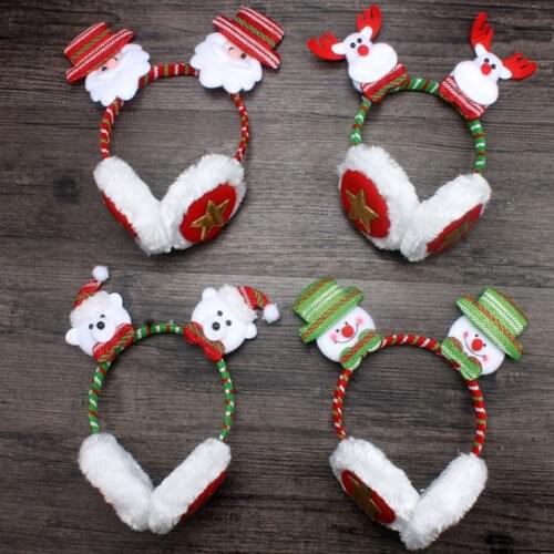 Christmas Symmetrical Headband Decoration Red Santa Xmas Headband For Party Christmas Pointed Headband For New Year Gift