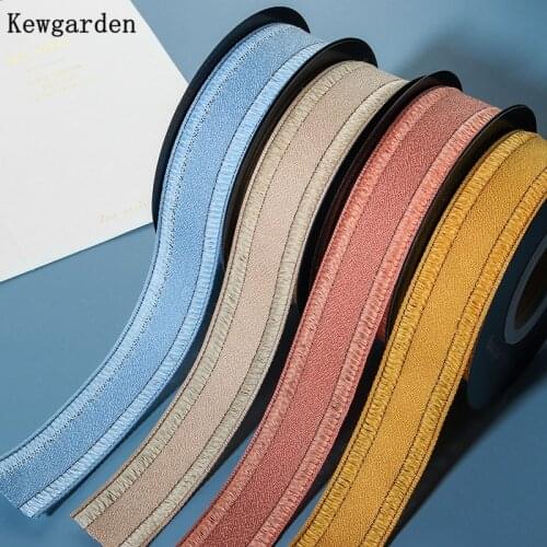 Kewgarden Plain Weave Ribbons 1" 2.5cm DIY Hairbow Hairpin Accessories Handmade Tape Gift Bouquet Package Riband 10 Yards