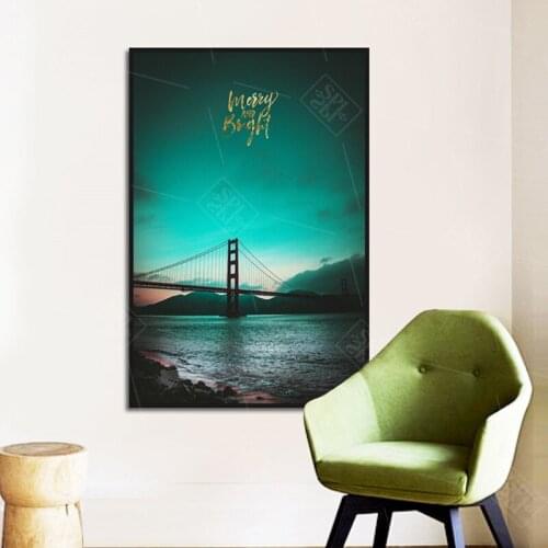 Nordic Style Sunset London Landscape Canvas Painting Green Lake Poster Modern Bedroom Decoration Wall Art Print Picture No Frame