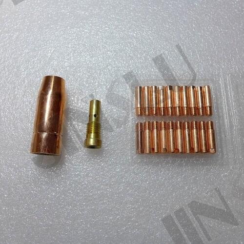 Nozzle Shield Tip Holder Gas Diffuser Contact Tip Kit 22 Pieces