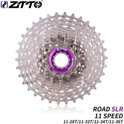 ZTTO Ultralight Road Bicycle 11S 11-28T SLR2 Cassette 11 Speed 11-32T/34T/36T Freewheel 11V K7 Cycling CNC Gravel Bike HG System