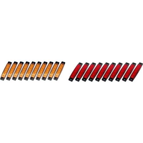 LED Trailer Side Marker Lights Sealed Indicators Clearance Lamps 12V for Trucks Bus Trailer UTV SUV Pickup Camper