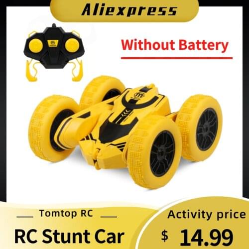 1/28 RC Stunt Car High Speed Tumbling Crawler Vehicle 360 Degree Flips Double Sided Rotating Tumbling RC Car