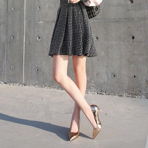 Fashion Women High Heels 9.5cm Pointed Toe Shallow Mouth Pumps Sexy Nightclub Casual Office Female Model Catwalk Plus Size 35-46