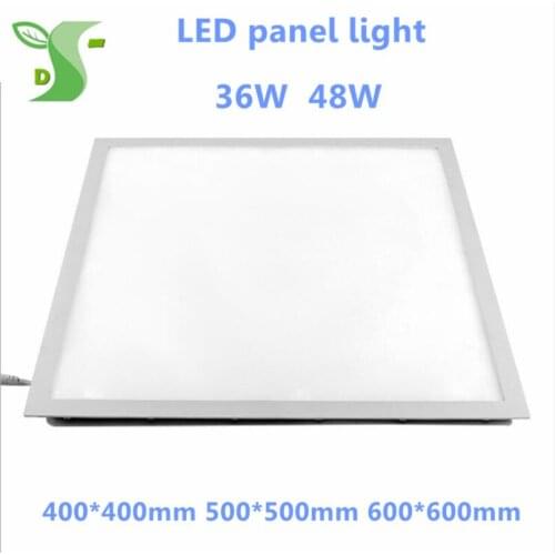 Ultra Thin 36W 48W aluminum square recessed LED Downlight lights 400*400 500*500 600*600 flat panel lights AC85-265V SMD2835