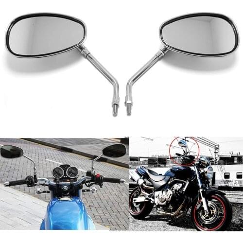 Pair Motorcycle Rearview Mirrors aluminum clear glass mirror Fit For Honda Shadow Ace Spirit Magna VT750 VT1100 VF750