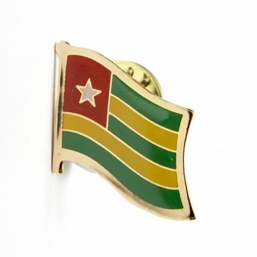 Togo single flag pin badge