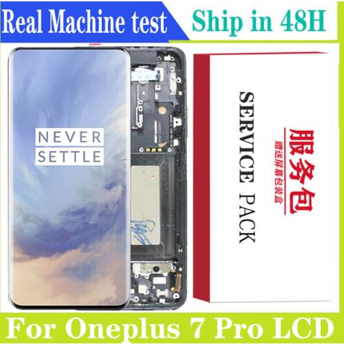 100% Original 6.67'' Amoled LCD for Oneplus 7 Pro Display Touch Screen Digitizer One plus 7 Pro LCD Repair Parts