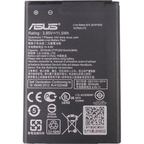 100% Original ASUS ZB551KL Phone Battery For ASUS ZenFone Go TV ZB551KL X013DB 3010mAh B11P1510 Batteries