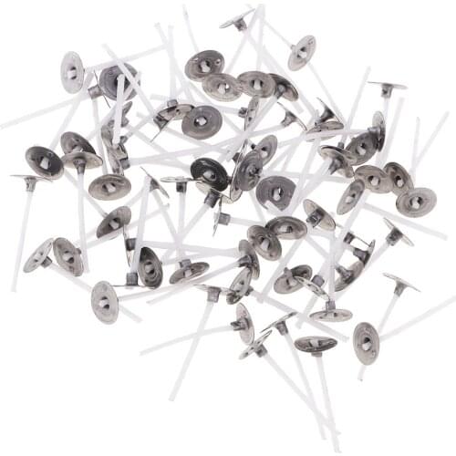 100Pcs Natural Candle Wick Low Smoke Pre-Waxed & 100% Cotton Core For Candle Making Decorative Candles DIY Tealight Cups