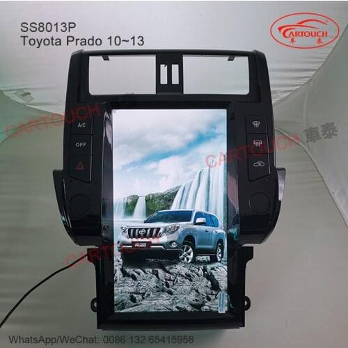 12.1 Inch Vertical Screen Tesla Style Android Car GPS Multimedia Player for Toyota Prado 2010~2013 Car Radio RDS GPS Bluetooth