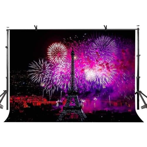 150x220cm Romantic Fireworks Backdrop French Style Romantic Fireworks Photography Background for Camera Photo Props