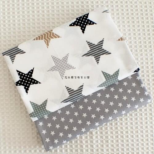 160CM*50CM big small star baby cotton cloth fabric kids nursey bedding quilting baby apparel fabric decor sewing tissue