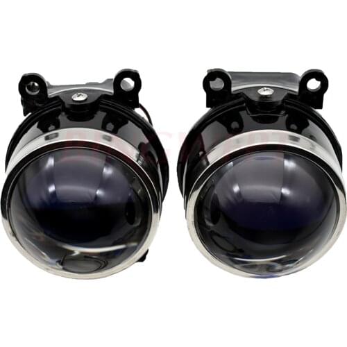 2PCS 3.0 inch adjustment bracket HD bi xenon Fog Light Lens For Nissan Leaf 2011-2015 For Navara D40 Note E11 Pathfinder R51