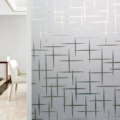 3D Star Glitter Pattern Glue-Free Electrostatic Film Frosted Window Cellophane Opaque Heat Insulation Window Paper Glass Film