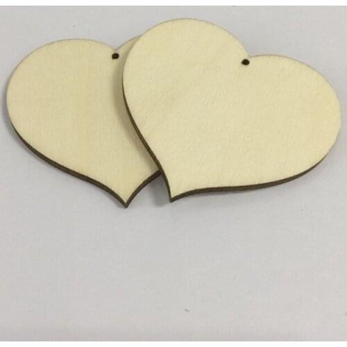 50pcs a lot Wood Heart Cabochon Embellishments Flatback Craft Scrapbooking DIY Earrings