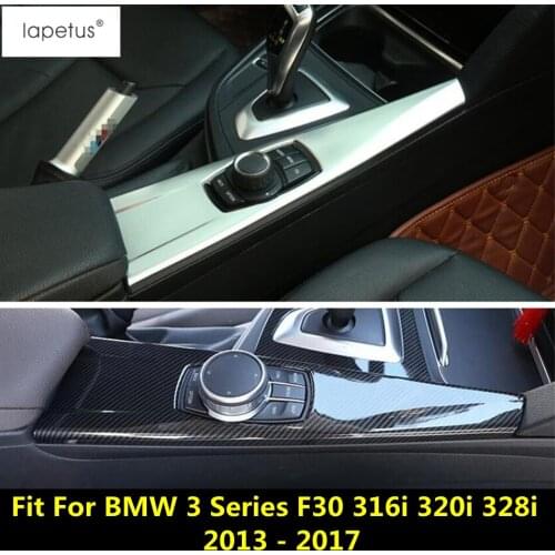 Lapetus Accessories For BMW 3 Series F30 316i 320i 328i 2013 - 2017 ABS Multimedia Button Center Control Panel Molding Cover Kit