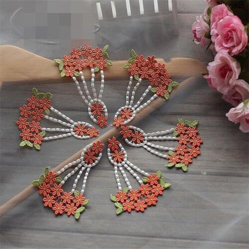 4Pcs Water-Soluble Embroidery Lace Flower Applique Diy Handmade Clothing Accessories For Clothing Embroidery Applique