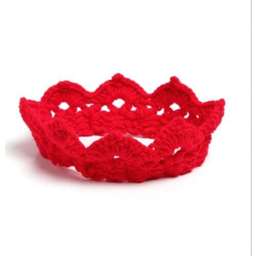 Knitted Wool Handmade Childrens Crown Hair Accessories Baby Male And Female Baby Headband Hoop Headband Baby Head Flower