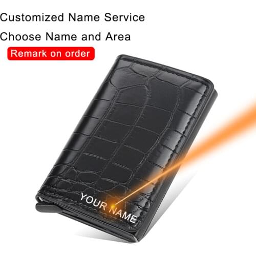 DIENQI 2021 Credit Card Holder Men Women RFID Aluminium Metal Slim Wallet Leather Bank ID Cardholder Case Sleeve Container Bag