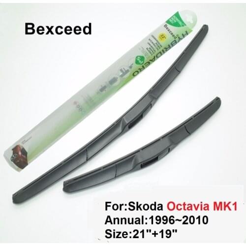 Hybrid Wiper Blade for Skoda Octavia Mk1 21"+19" Bexceed of Rubber Car Windshield Windscreen 1996 2002 2003 2004 2005 2006 2007