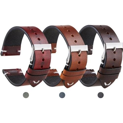 Retro oil wax Leather strap For Huami Amazfit GTR 2 2e GTR 47MM 42MM Band Watchband For Amazfit GTS 2 Bip S Stratos 3 Bracelet