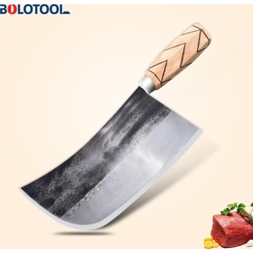 Knife Kitchen Forged Handmade Chinese Chef Knife Cleaver Meat Slicing Chopping Vegetable Cutting Butcher Knife High Carbon Steel