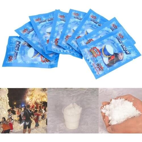 Hot Christmas Ornament DIY Instant Artificial Snow Flower Powder For Winter Wedding Party Xmas Decoration Supplies 100bag/lot