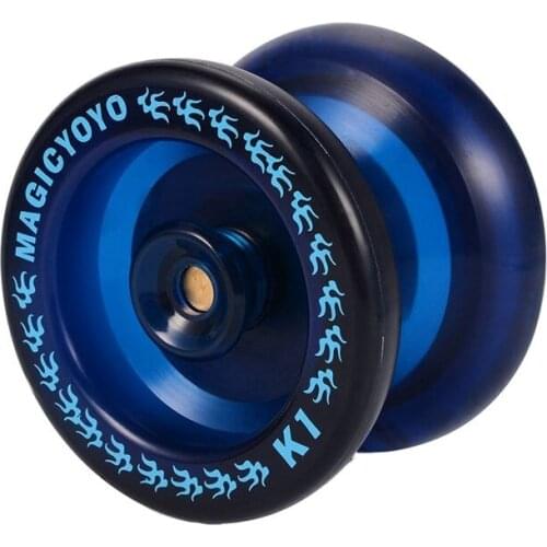 MAGICYOYO K1 YoYo Ball (ABS, blue) + 5 Strings + Glove, big cool gift toy for children Friends