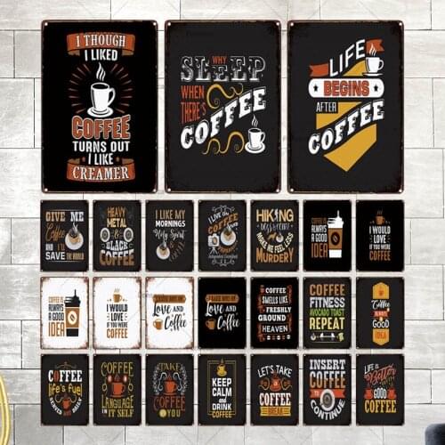 Fonseca Metal Signs Shabby Chic Wall Cafe Home Art Kitchen Bar Restaurant Decoration Coffee Fitness Vintage 30X20CM
