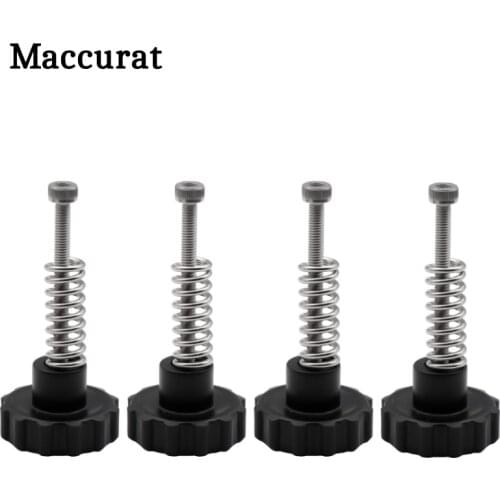 4 pcs New DIY Leveling Modules 3D Printer Heatbed Leveling Kit 4pcs Adjustment Nut+4pcs Springs+4pcs M3 Screw Heatbed Kit