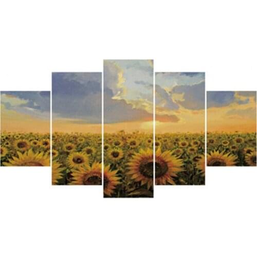 Sunflower Decoration 5 Paintings Living Room Bedroom Decoration Canvas Art Painting