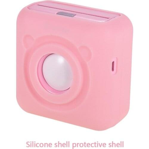 Shockproof Soft Silicone Case for PeriPage A6 Thermal Printer with Strap Waterproof Anti Dust Anti-Scratch Protective Case Cover