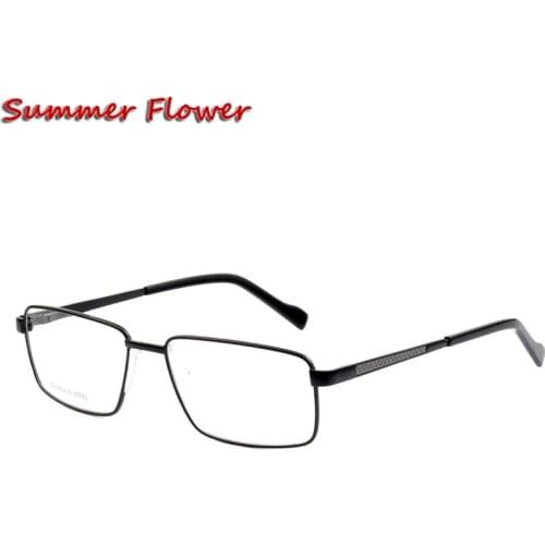 Spring Hinge gafas vista hombre transparente gafas graduadas hombre miopia montura metal