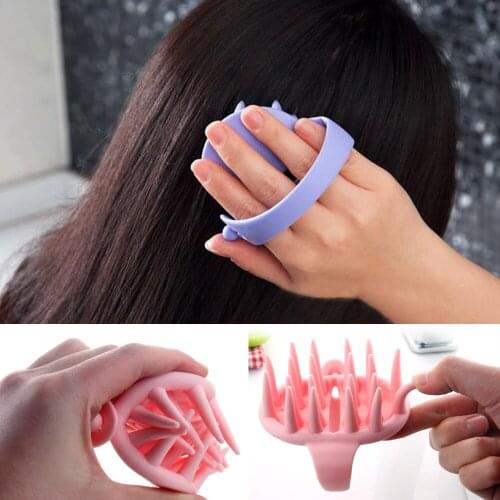 Massage Brush Scalp Massage Comb Random Color Itching Comb Bathroom Products Hangable Head Body To Wash Clean Care