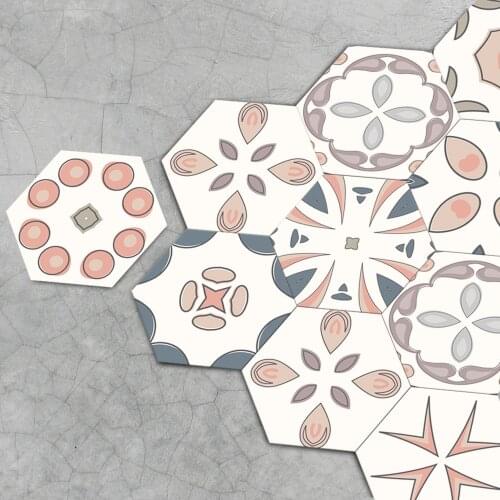 Moroccan Style Hexagonal Honeycomb Floor Floor Sticker Self Adhesive Tile Art DIY Kitchen Bathroom Decoration Poster Stickers