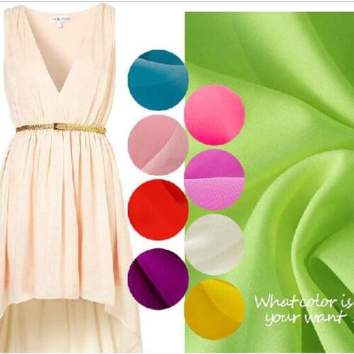 Chiffon fabric / georgette fabric solid color lining / costume Hanfu dress lined clothes