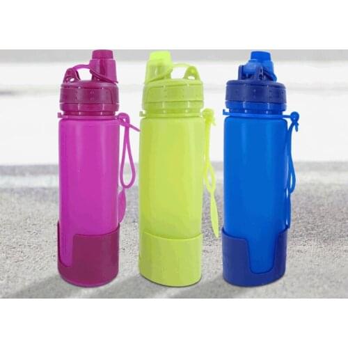 77JE Soft Foldable Flask 500ml Water Bottle Hydration Water Bladder for Running Marathon Cycling Trail Hiking