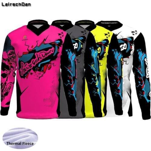 SPTGRVO 2020 Winter Long Sleeve Cycling Jersey Men Thermal Fleece Motocross Jersey MTB Hombre Bicycle Tops Bike Downhill Shirt