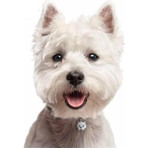JuYouHui Exterior Accessories Decal Interesting Car Sticker West Highland White Terrier Fine Car Styling Vinyl Decals PVC