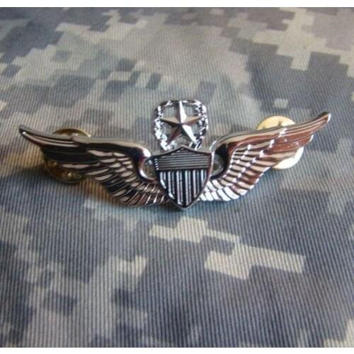 WW2 US ARMY MILITARY COMMAND PILOT METAL WINGS METAL BADGE PIN