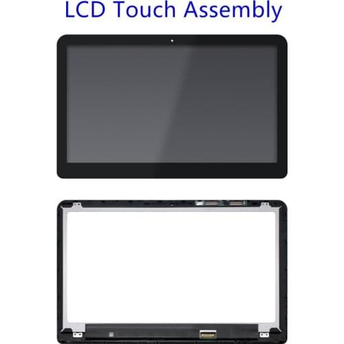 For HP ENVY 15T-W000 15T-W100 15T-W200 15.6" FHD LED LCD Screen +Touch Digitizer Glass assembly With Bezel