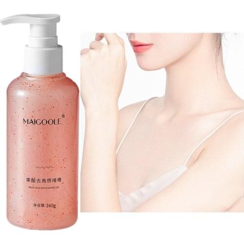 1pcs 160g Fruit Acid Exfoliating Gel Gentle Skin-friendly Cleansing Pores Moisturizing Delicate Skin shower gel