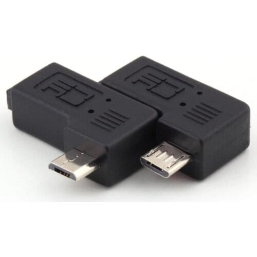 100 Pair Right Left Angle Micro USB Male 90 Degree USB Male to Micro Female Plug Adapters 200pcs