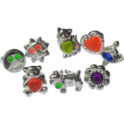 100pc Silver Gem Assorted E623-1 E751 Design Princess Girl Birthday Fun Party Favors Pinata Filler Vendung Machine Capsule Toys