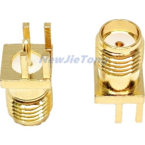 2/5/10pcs 1.6MM SMA Female Jack Solder Nut Edge PCB Clip Straight Mount Gold Plated RF Connector Receptacle Solder