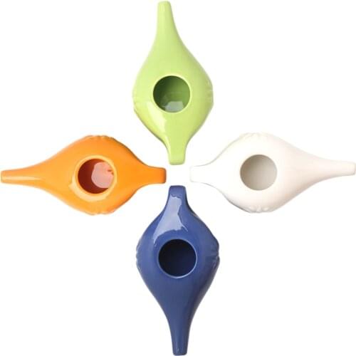 250 ml Ceramic Neti Pot Nose Washing Kit Comfortable Spout Pot Yoga professional nasal irrigator for Sinus Rhinitis Allergy