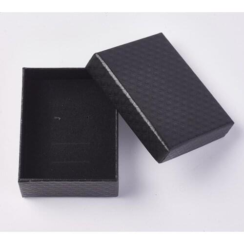 5pcs Paper Cardboard Jewelry Boxes Storage Display Carrying Box For Necklaces Bracelets Earrings Rectangle 9.75x7.8x3.9cm