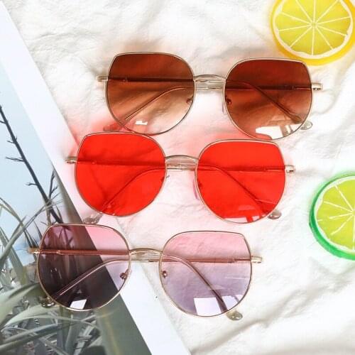 Kids Polygon Metal Oversize Sunglasses for Girls Boy Vintage Irregular Children Sunglass Uv400 Baby Toddler Gafas De Sol 2020
