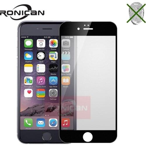 For iPhone X XS XR 11Pro Max No Fingerprintproof Matte Tempered Glass Full Cover Frosted Screen Protector for iPhone 6 7 8 Plus